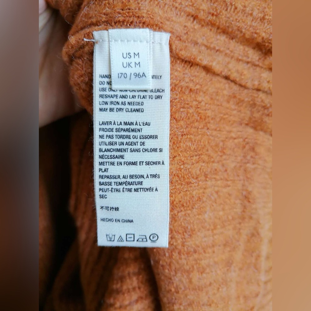 NEW Free People BB Boho Orange Knit Maxi Cardigan - Picture 7 of 9